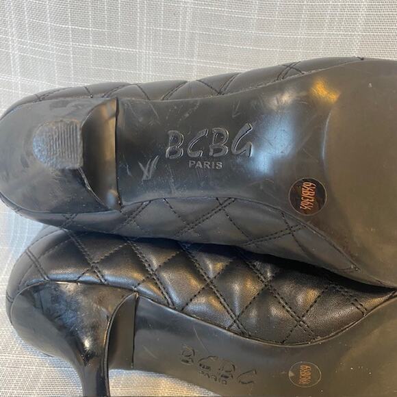 BCBG Paris Miera Quilted Black Booties with Kitten Heel Womens 6.5 - Picture 8 of 8